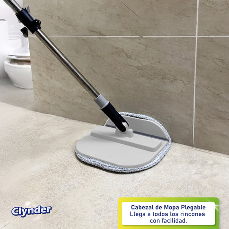 Set Mopa Cuadrada Spin Plegable Clynder 1 un