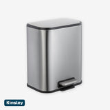 Basurero Rectangular Slim de Acero Inoxidable con Pedal Kinsley 1 un
