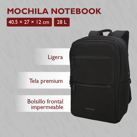Mochila Notebook Black Dourmont 1 un