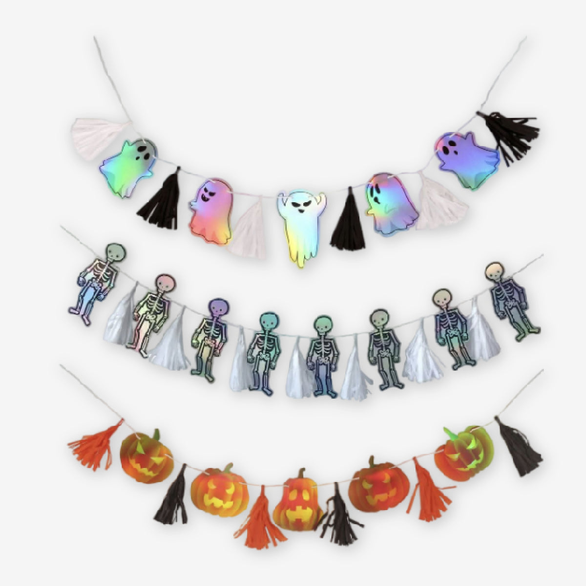 Guirnalda holográfica de Halloween 3m Surtido 1 un