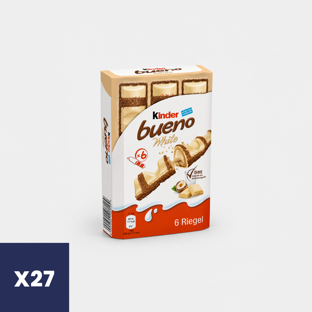 Barra Chocolate Blanco Bueno Kinder 27 x 117 g