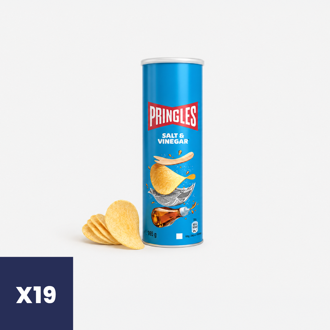 Papas Fritas Sal y Vinagre Pringles 19 x 165 g