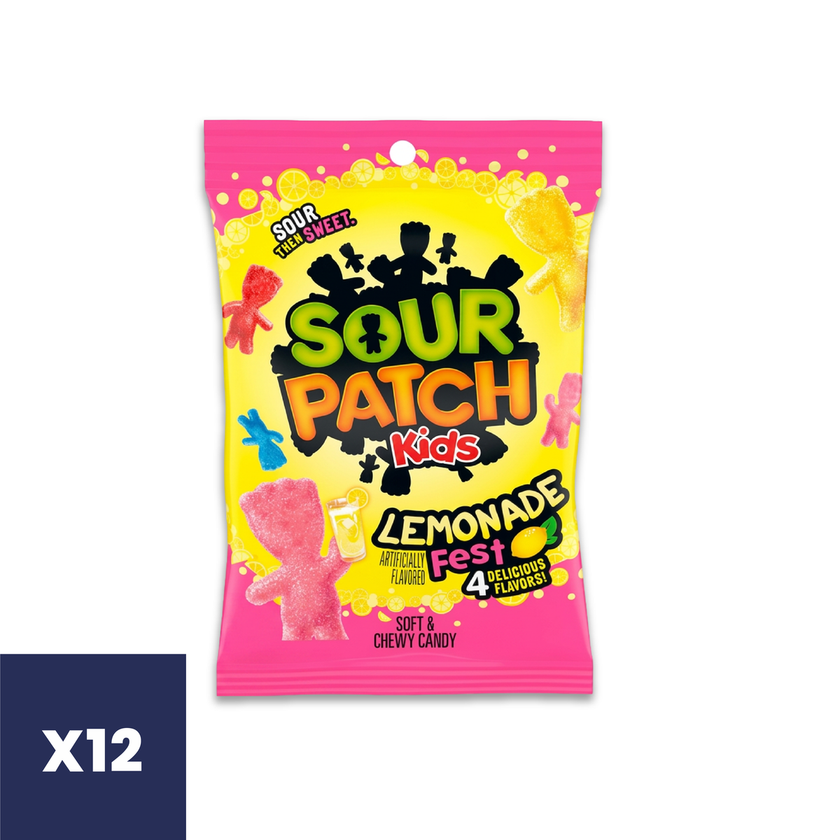 Gomitas Peg Lemonade Sour Patch Kids 12 x 102 g