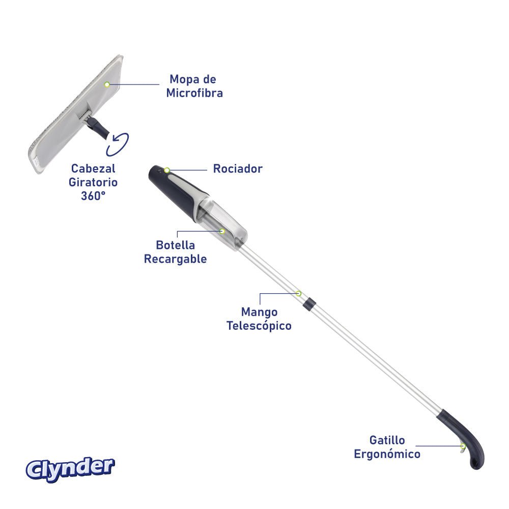 Mopa con Aspersor con Repuesto Clynder 1 un