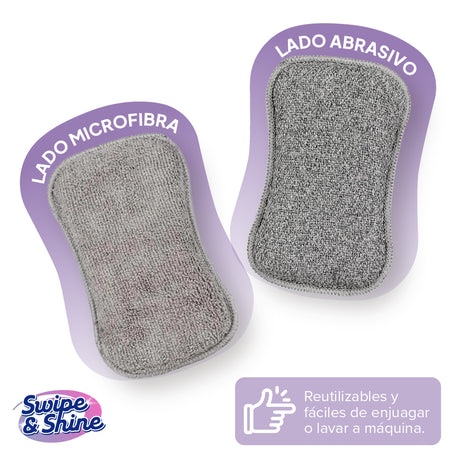 Set de 6 Esponjas Doble Función Swipe & Shine