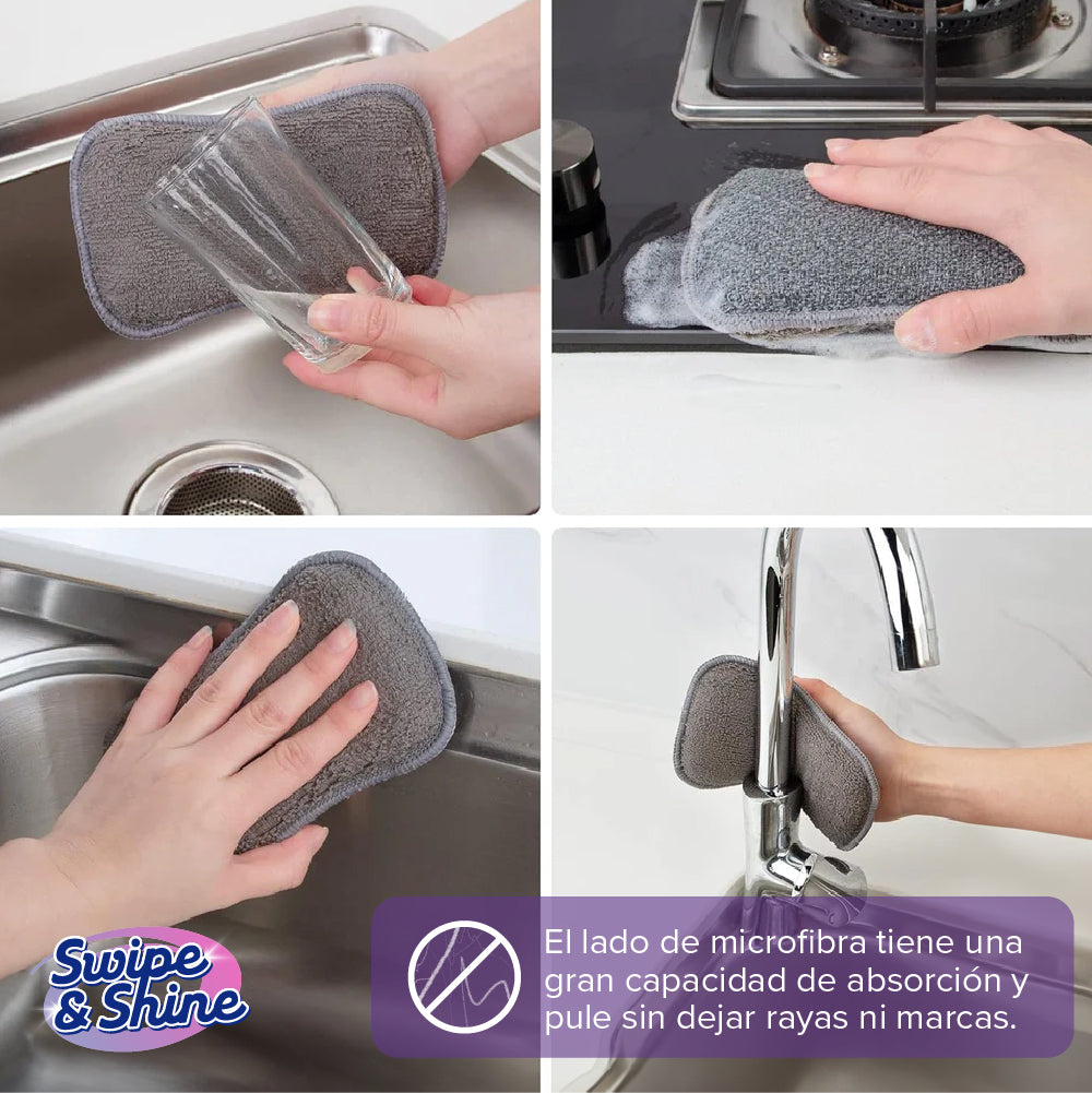 Set de 6 Esponjas Doble Función Swipe & Shine