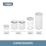 Set 5 Contenedores Herméticos Alimentos Storeware 5 un