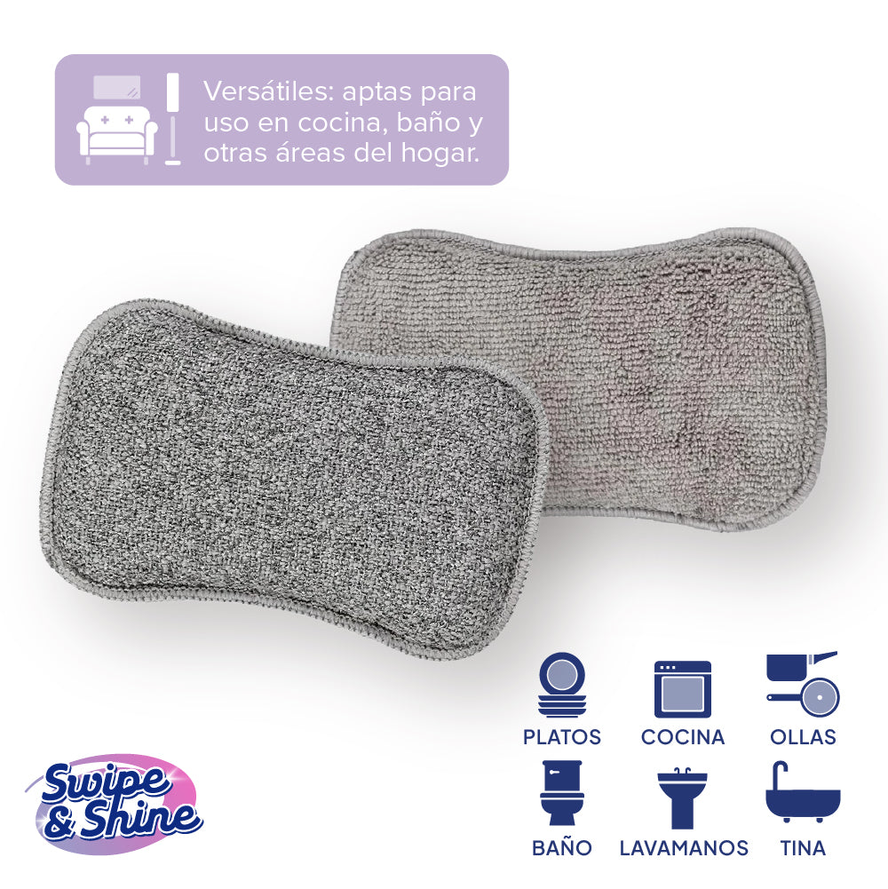 Set de 6 Esponjas Doble Función Swipe & Shine