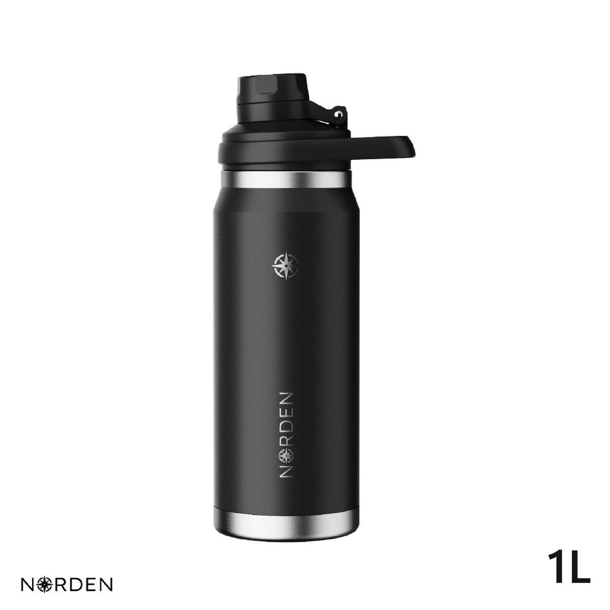 Botella Térmica Acero Inox Black 1000 ml Norden 1 un