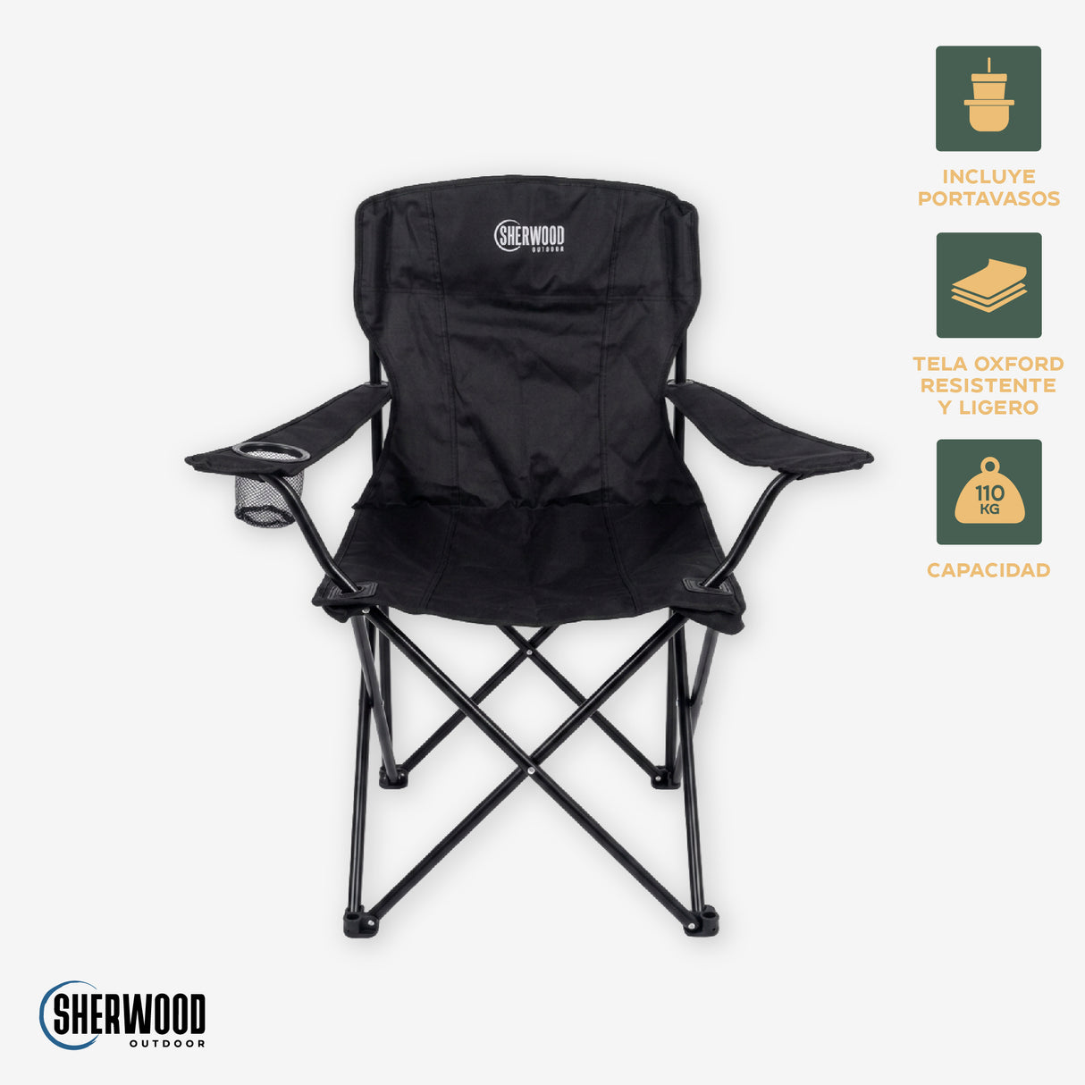 Silla Camping Black Sherwood 1 un