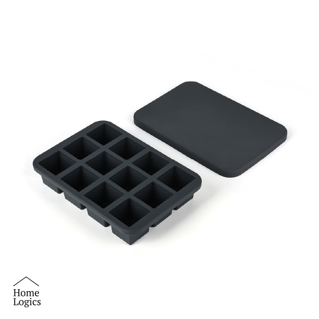 Moldes 12 cubos Hielo Silicona con Tapa Home Logics 1 un