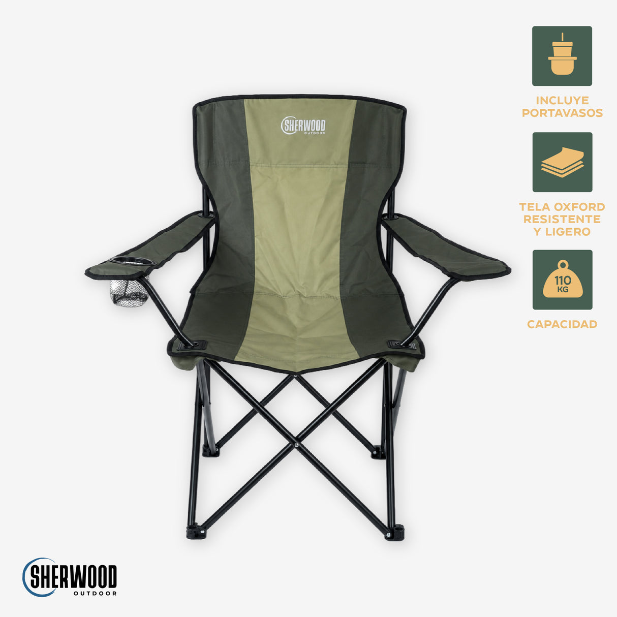 Silla Camping Army Green Sherwood 1 un