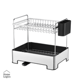 Secador de Platos de Acero Inoxidable de 2 Niveles Home Logics 1 un