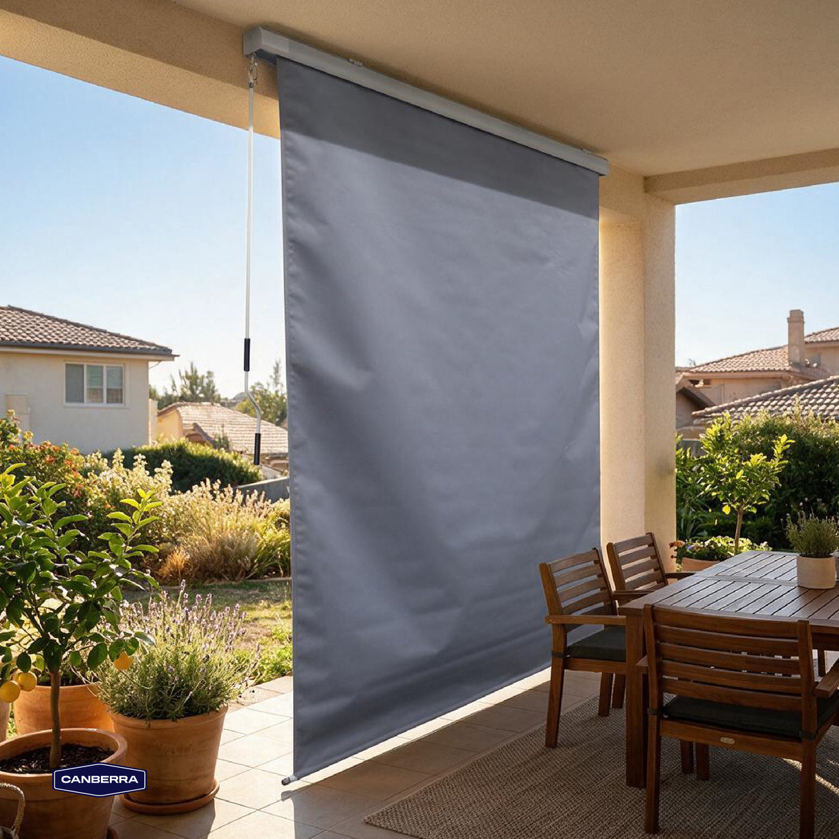 Toldo Vertical Exterior Blackout Premium Gris 1,6x2 m 1 un