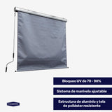 Toldo Vertical Exterior Blackout Premium Gris 1,6x2 m 1 un