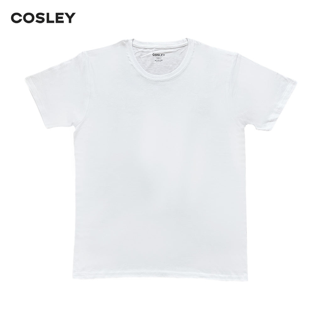 Poleras 100% Algodón Blancas Cuello Redondo Pack 3 Cosley