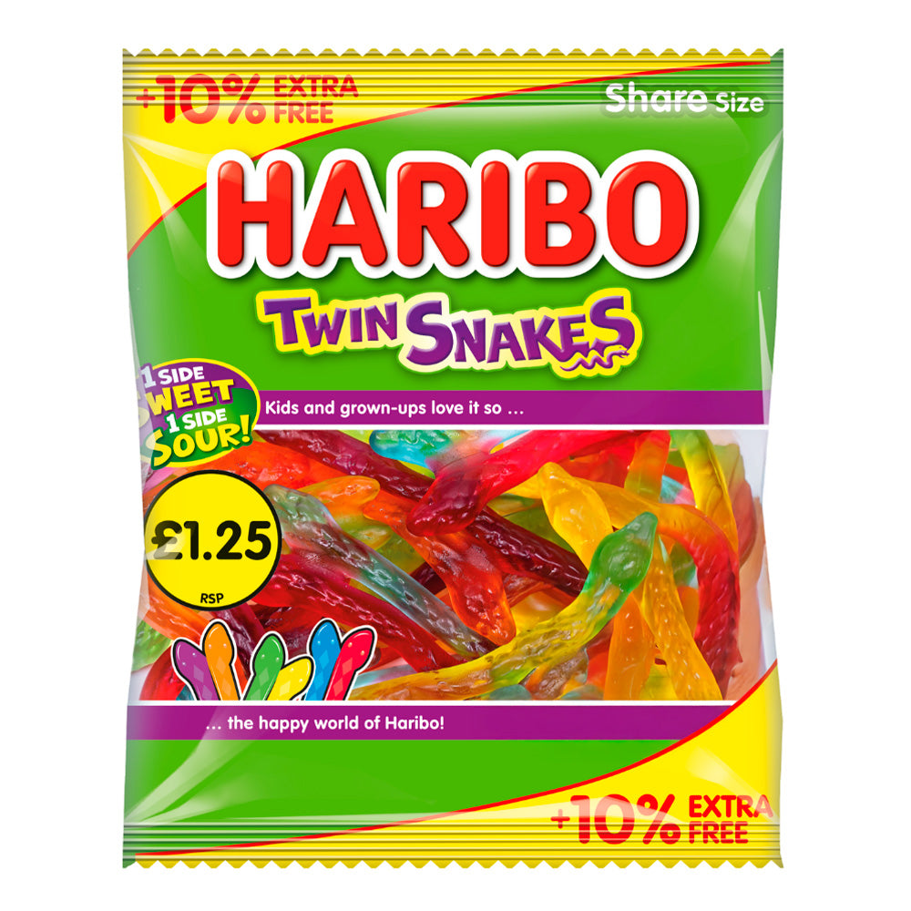 Gomitas Twin Snakes Share Haribo 154 g
