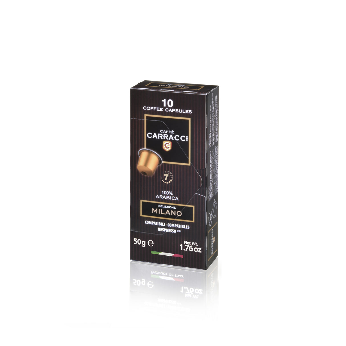 Cápsulas de Café Milano para Nespresso Carracci 10 x 50 g