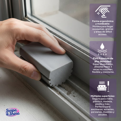 Set 4 Esponjas Tipo Plumero Swipe & Shine 1 un