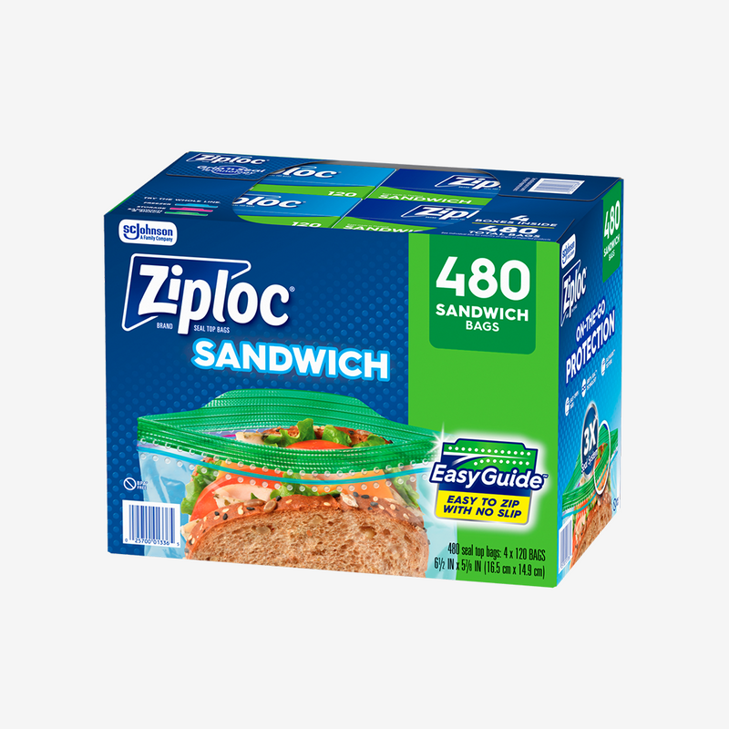 Bolsas Herméticas Sandwich 115 cm Ziploc 4 x 120 un