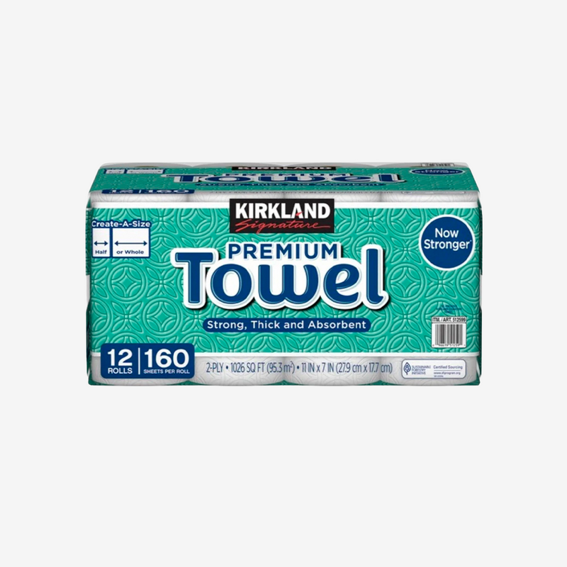 Toalla Papel 160 Hojas Kirkland 12 un