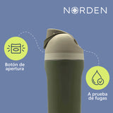 Botella Acero Inoxidable Green 600 ml Norden 1 un