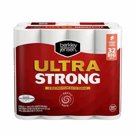 Papel Higiénico Ultra Strong Berkley Jensen 32 un