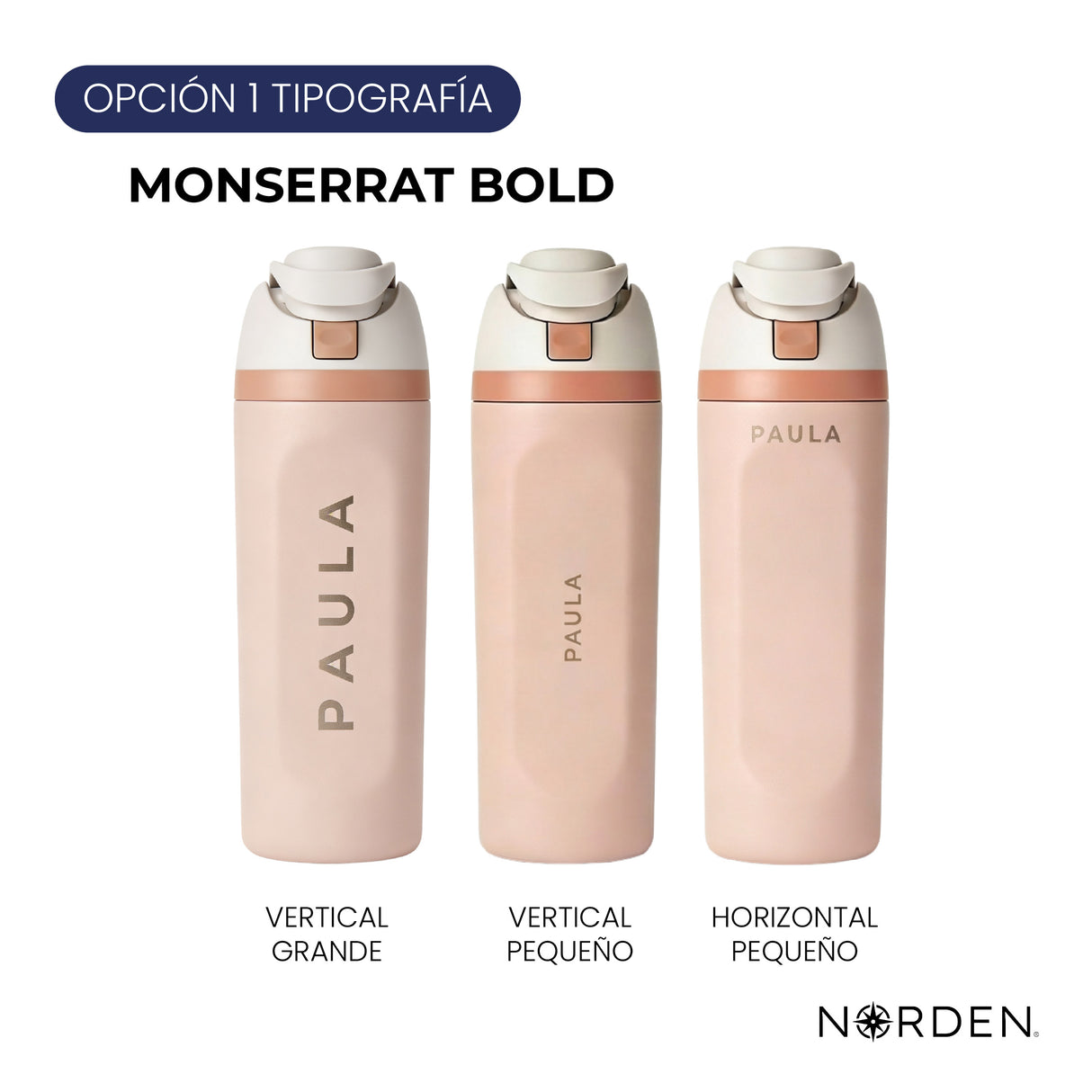 Botella Acero Inoxidable Rose 600 ml Norden 1 un