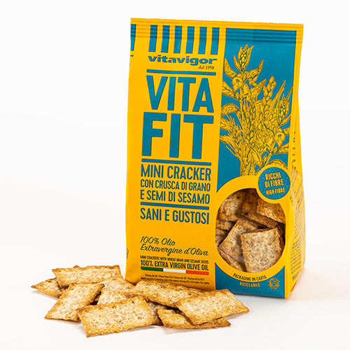 Galletitas Flatbreads Bran Sesamo Mini Vita Vigor 150 g