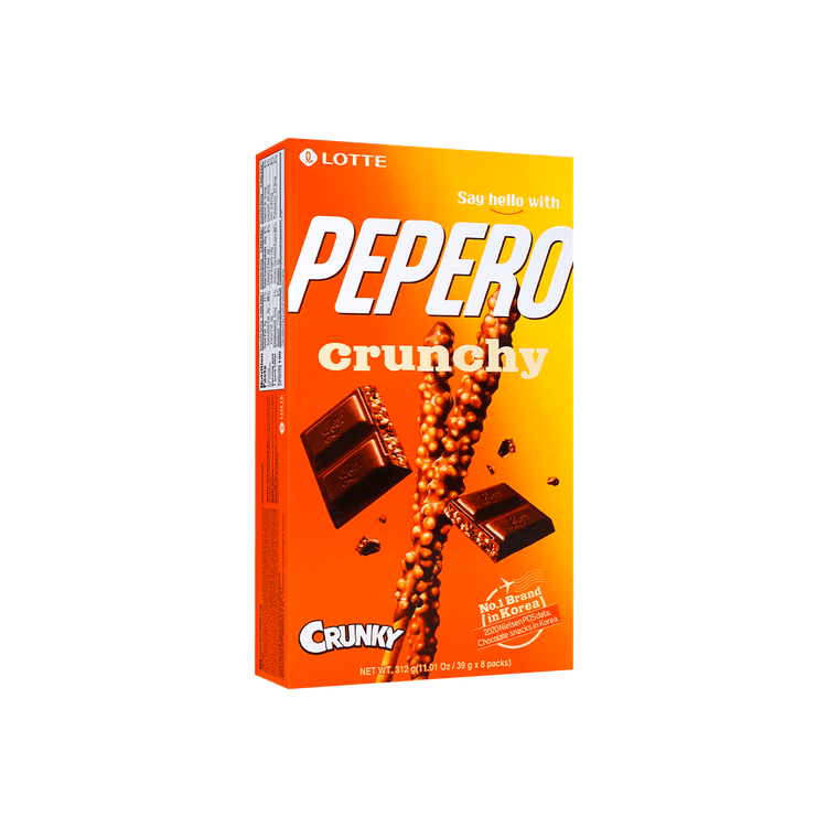 Palitos Bañados en Chocolate Crunchy Pepero Lotte 39 g