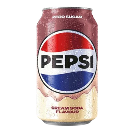 Bebida Cream Soda Zero Sugar Lata Pepsi 24 x 330 ml