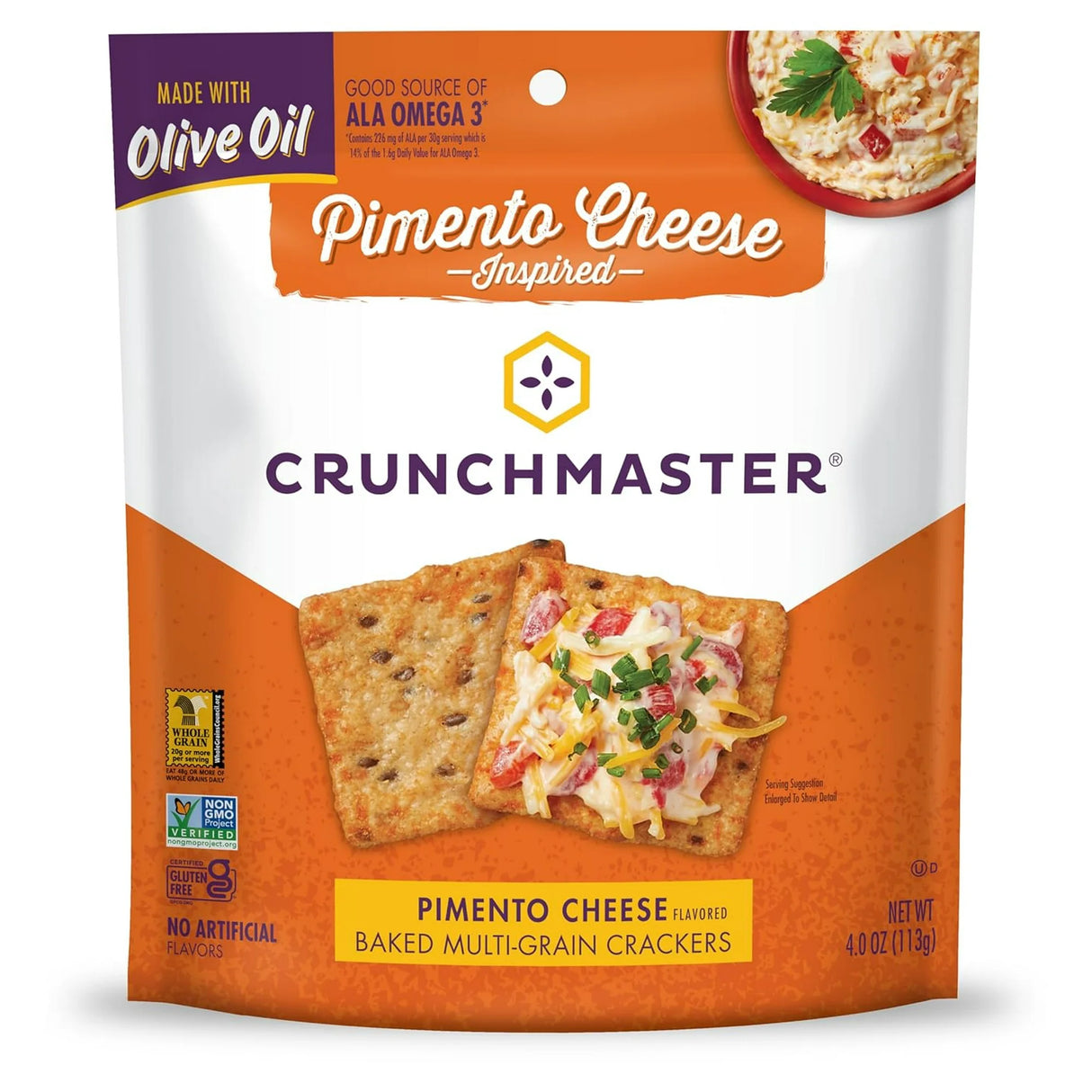 Galletas Queso y Pimiento Crunchmaster 113 g