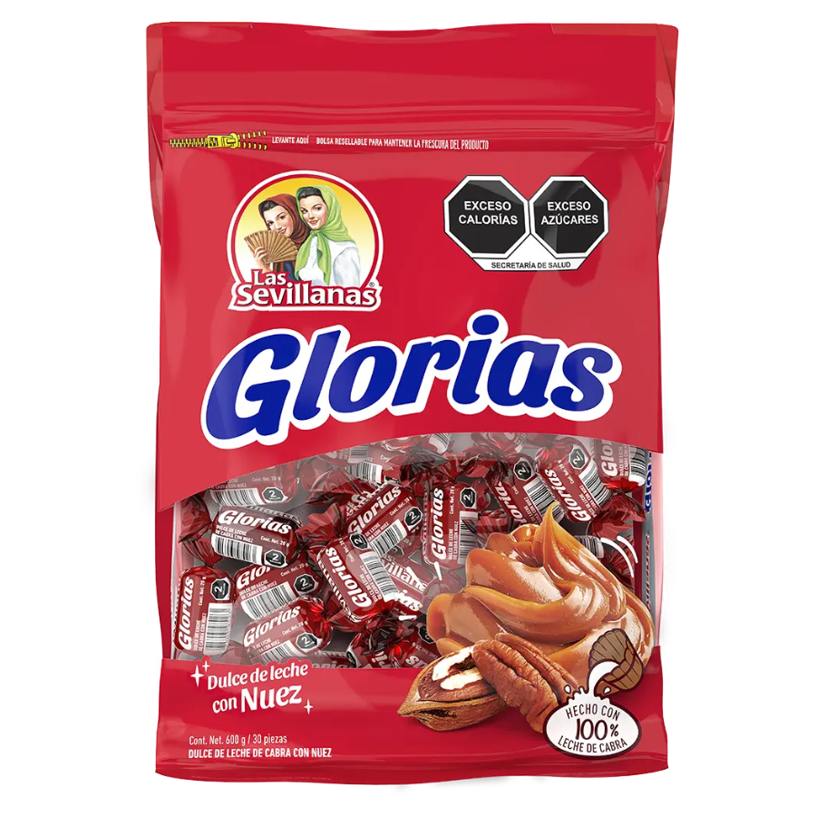 Calugas con Nuez Glorias Las Sevillanas 30 un x 20 g