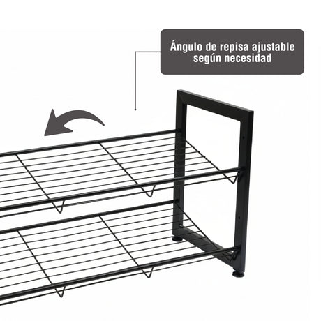 Rack Organizador Zapatos 2 Niveles Acero Home Logics 1 un