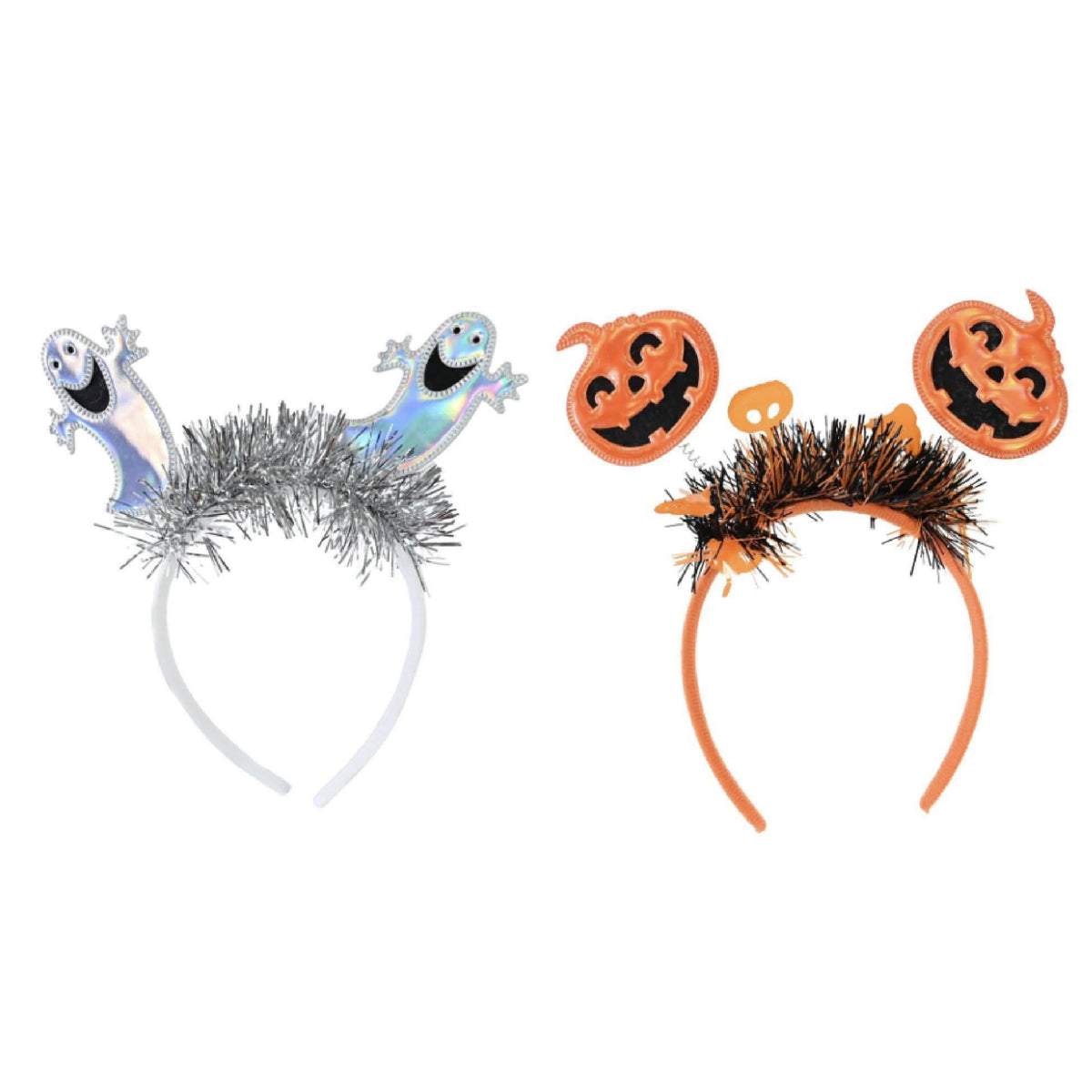 Diadema de fantasma y calabaza con purpurina Surtido 1 un