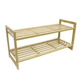 Rack Zapatero de Bambú 2 Niveles 68 x 26 x 34 cm 1 un