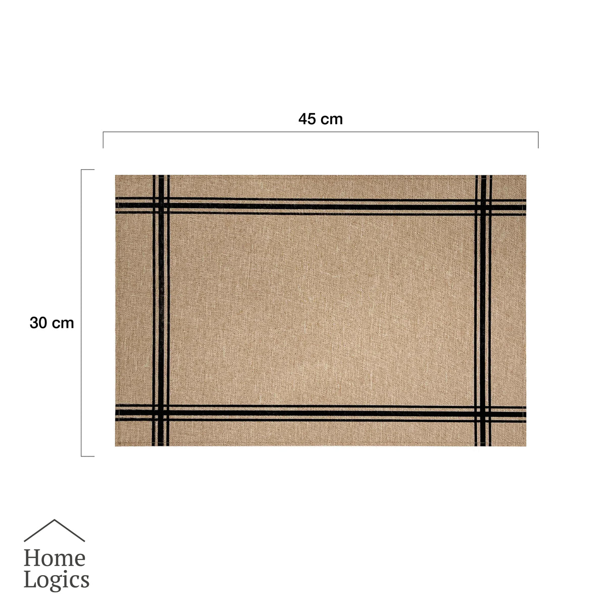 Set 4 Individuales Classic Collection Beige Black Home Logics