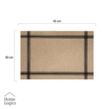 Set 4 Individuales Classic Collection Beige Black Home Logics