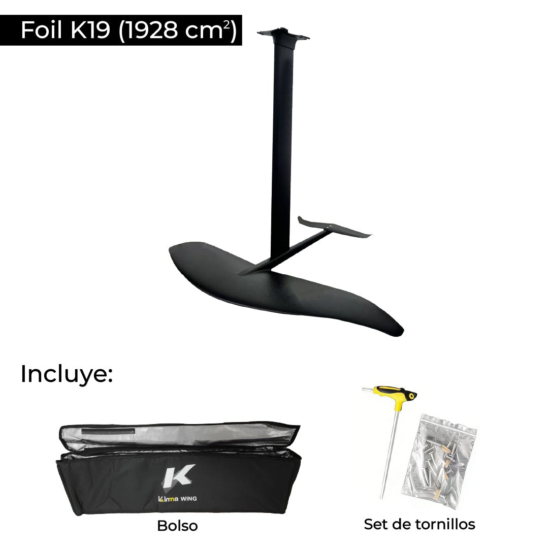 Set Wing Foil Negro 7m2