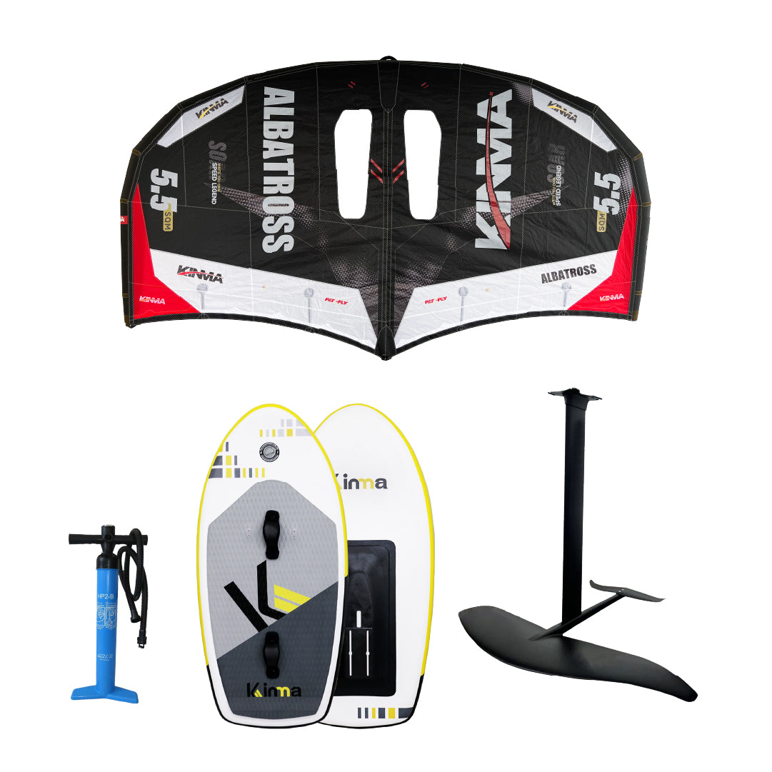 Set Wing Foil Negro 5.5m2