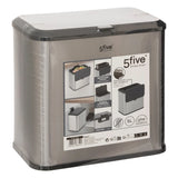 Basurero Negro Metal 5L 5five 1 un