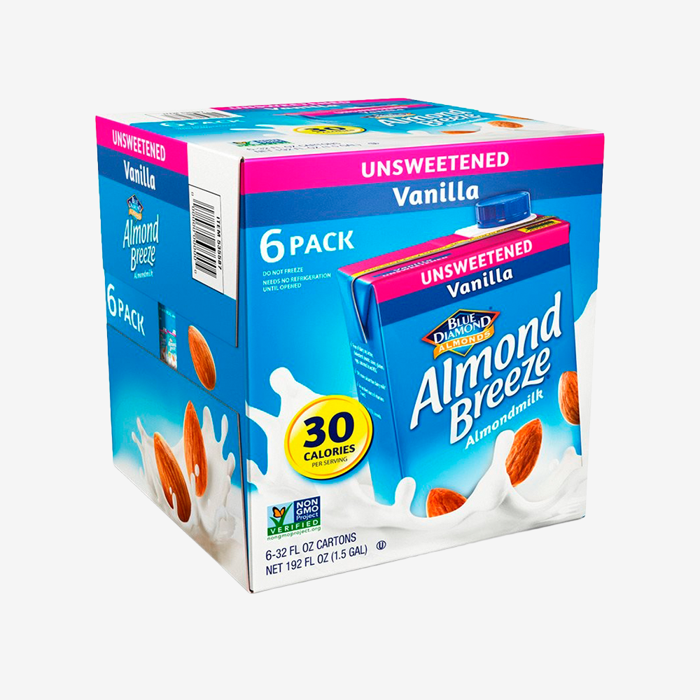 Bebida Vegetal de Almendras Vainilla Sin Endulzar Almond Breeze 6 un x 946 ml