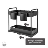 Organizador Multiusos 2 Niveles Rack Deslizante Home Logics 1 un