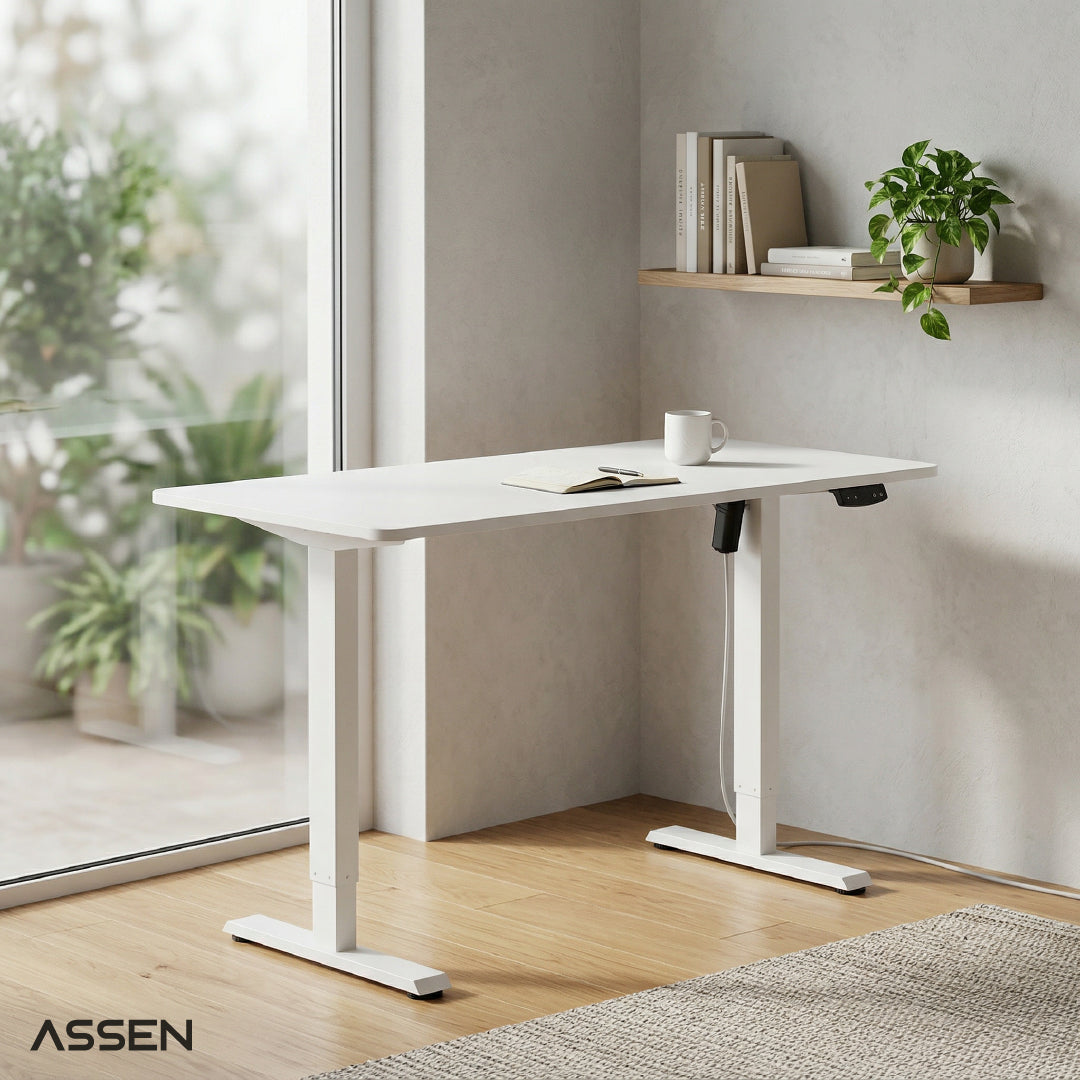 Escritorio Altura Regulable Serie Essential 120 x 60 cm Blanco Assen 1 un