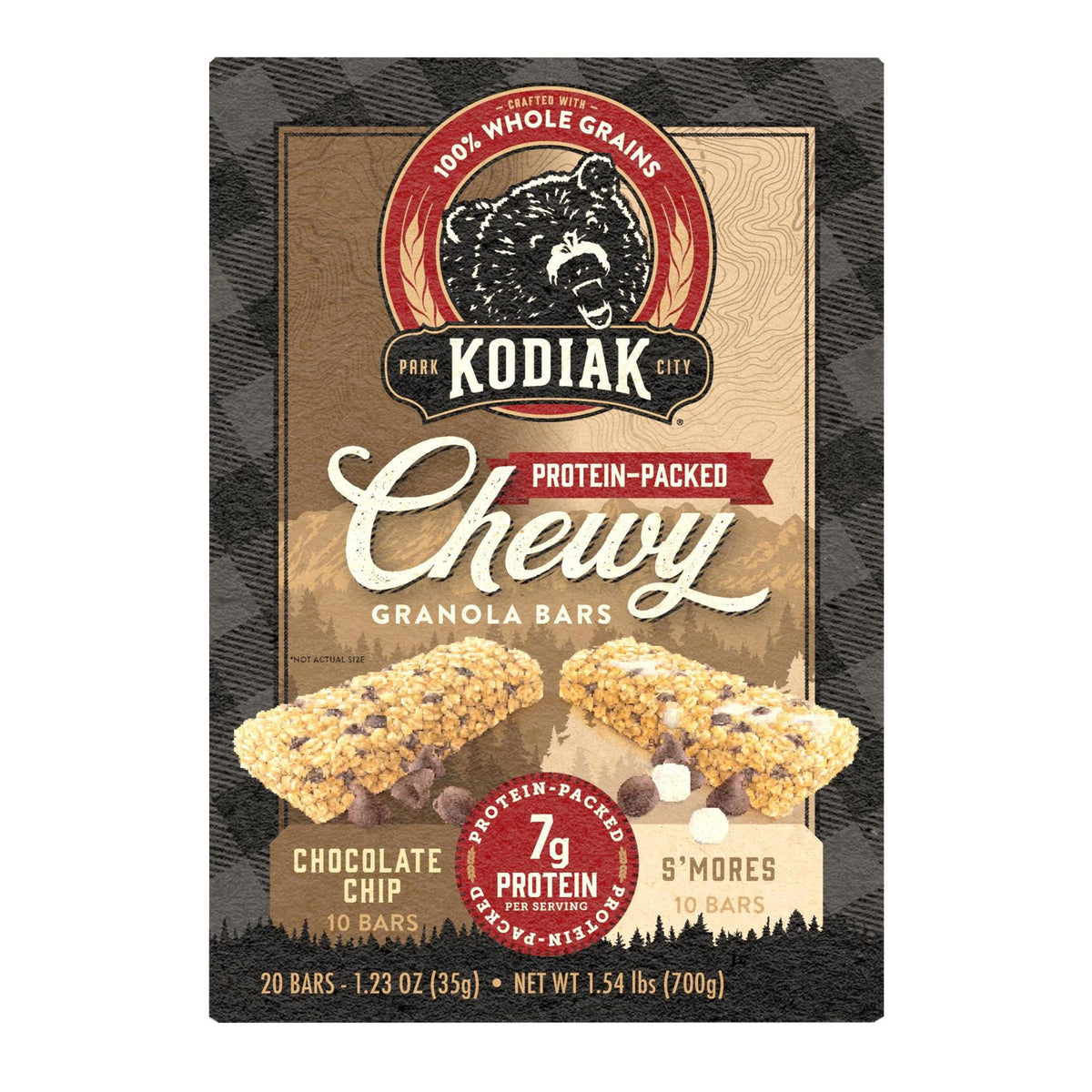 Barritas de Granola Chewy Kodiak 20 x 35 g
