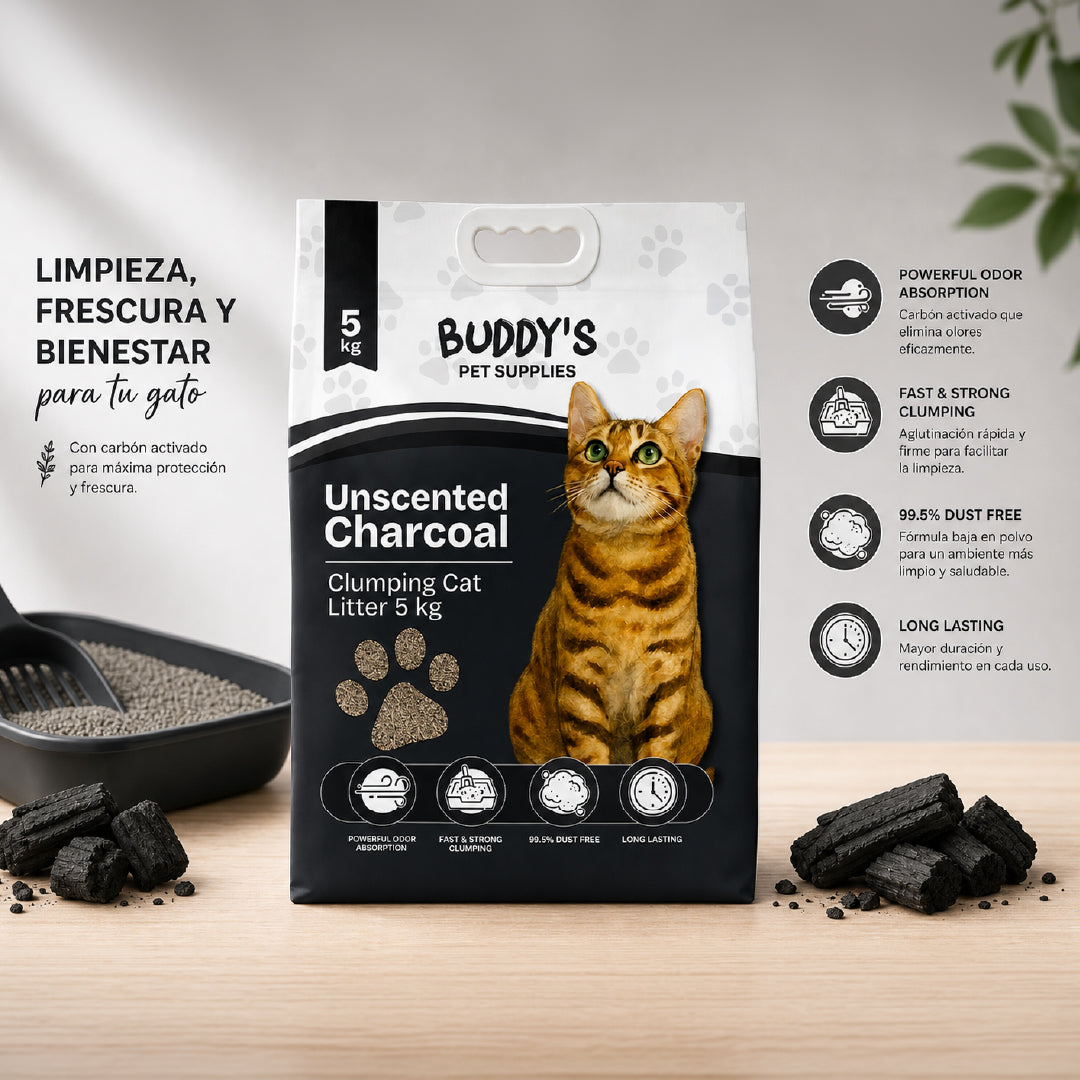 Arena Sanitaria para Gatos Sin olor 5 kg Buddy´s Pet Supplies 1 un