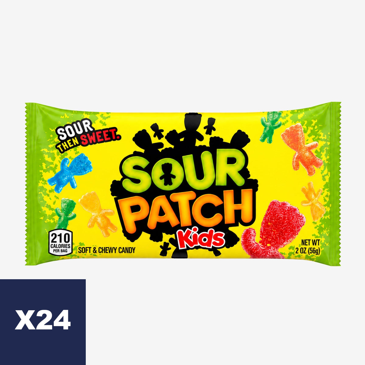Gomitas Ácidas Original Caja Sour Patch Kids 24 un x 56 g