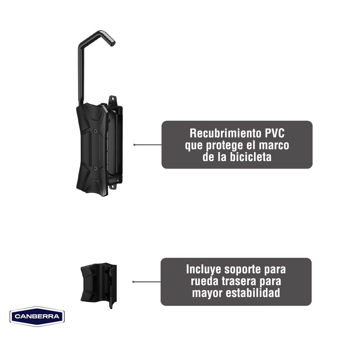 Set 2 Soportes Bicicletas Muro Abatibles Canberra 1 un