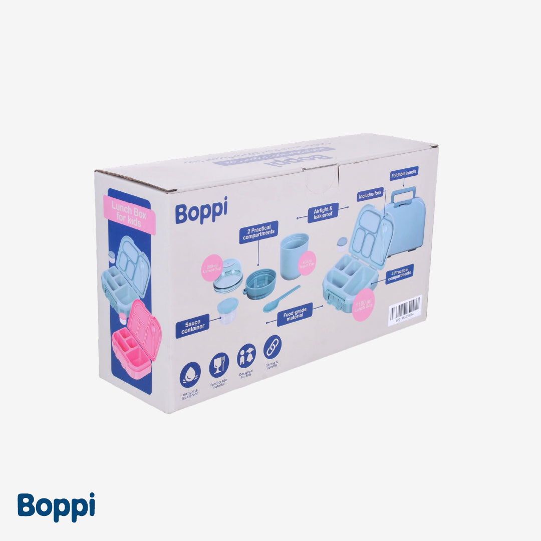 Lonchera Plástica 1100 ml con vaso yogurt 680 ml azul Boppi 1 un