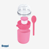 Lonchera Plástica 1100 ml con vaso yogurt 680 ml rosada Boppi 1 un